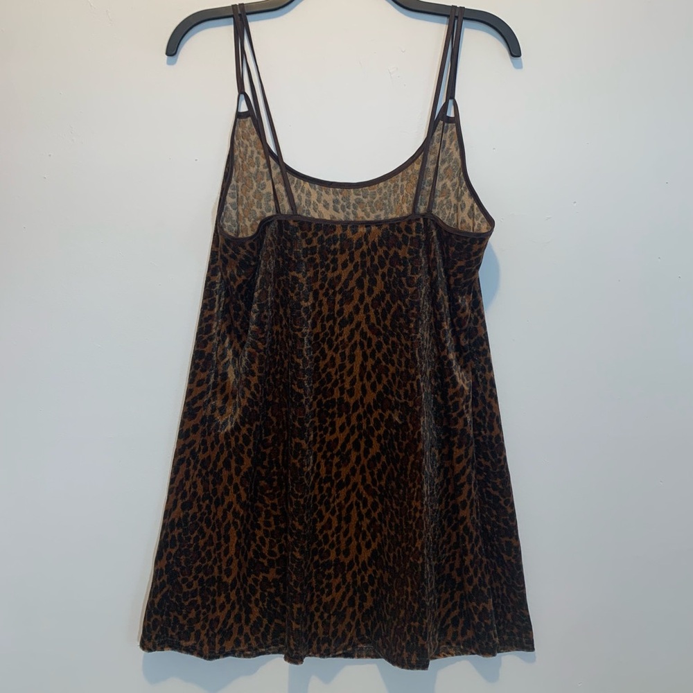 Vintage California Dynasty Velvet Leopard Chemise Lingerie - Picture 5 of 8